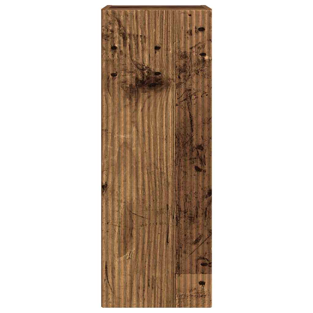 Meuble TV mural Montage mural 2 pcs Bois Ancien 30 x 31 x 80 cm - XIOS