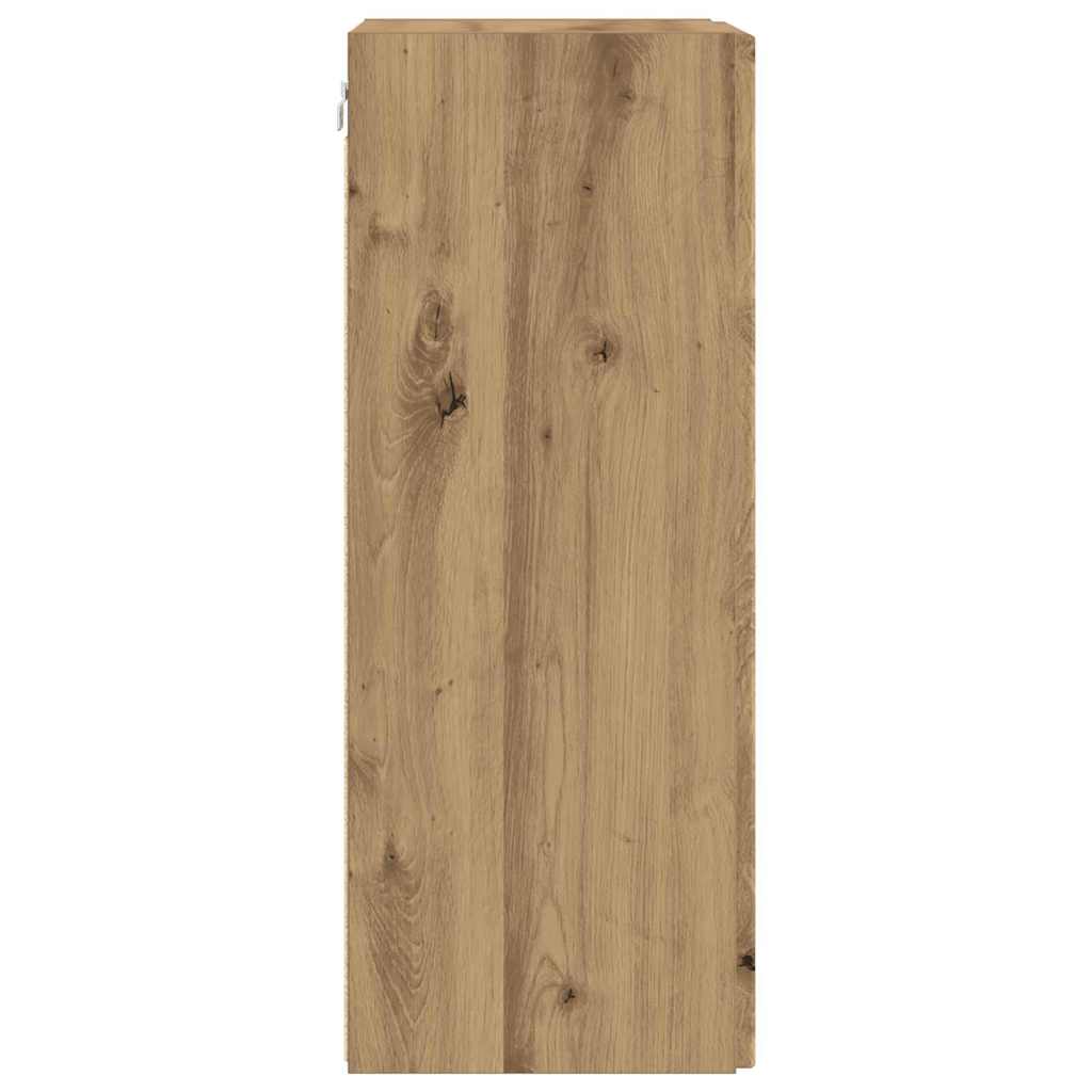 Meuble TV mural Chêne artisan 30 x 31 x 80 cm Bois d'ingénierie - XIOS