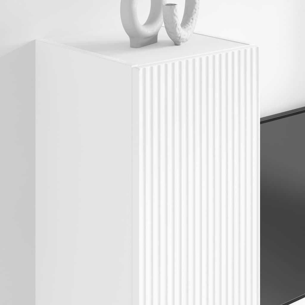 Meuble TV mural Blanc 30 x 31 x 100 cm Bois d'ingénierie - XIOS