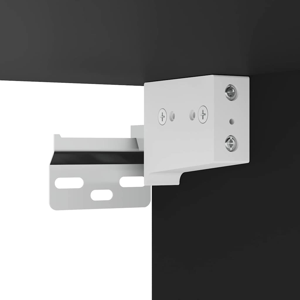 Meuble TV mural 2 pcs Noir 30 x 31 x 100 cm Bois d'ingénierie - XIOS