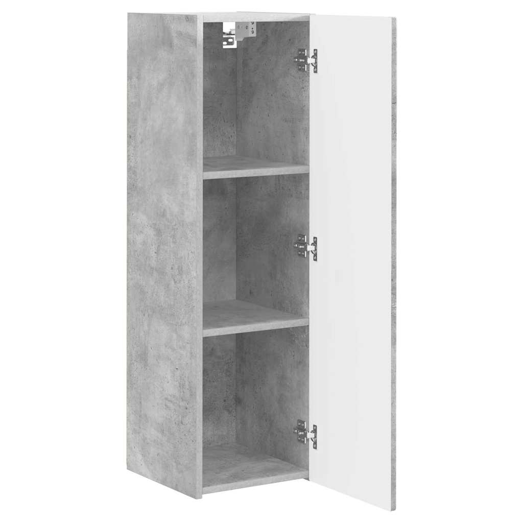 Meuble TV mural 2 pcs Béton 30 x 31 x 100 cm Bois d'ingénierie - XIOS