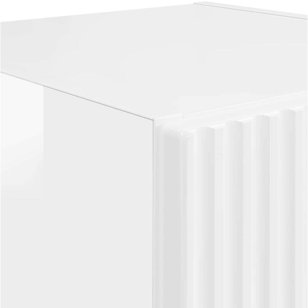 Meuble TV mural 2 pcs Blanc Brillant 30 x 31 x 100 cm - XIOS