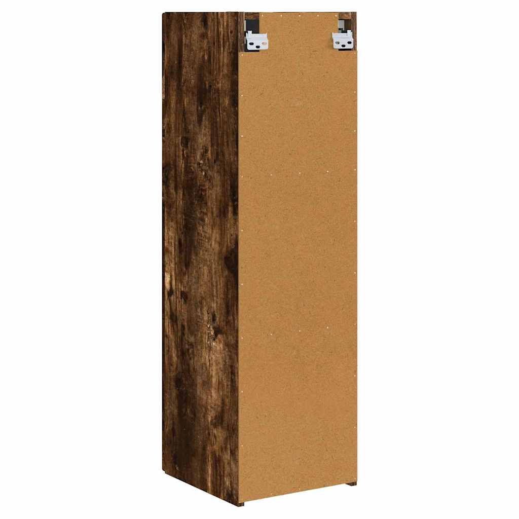 Meuble TV mural Chêne fumé 30 x 31 x 100 cm Bois d'ingénierie - XIOS