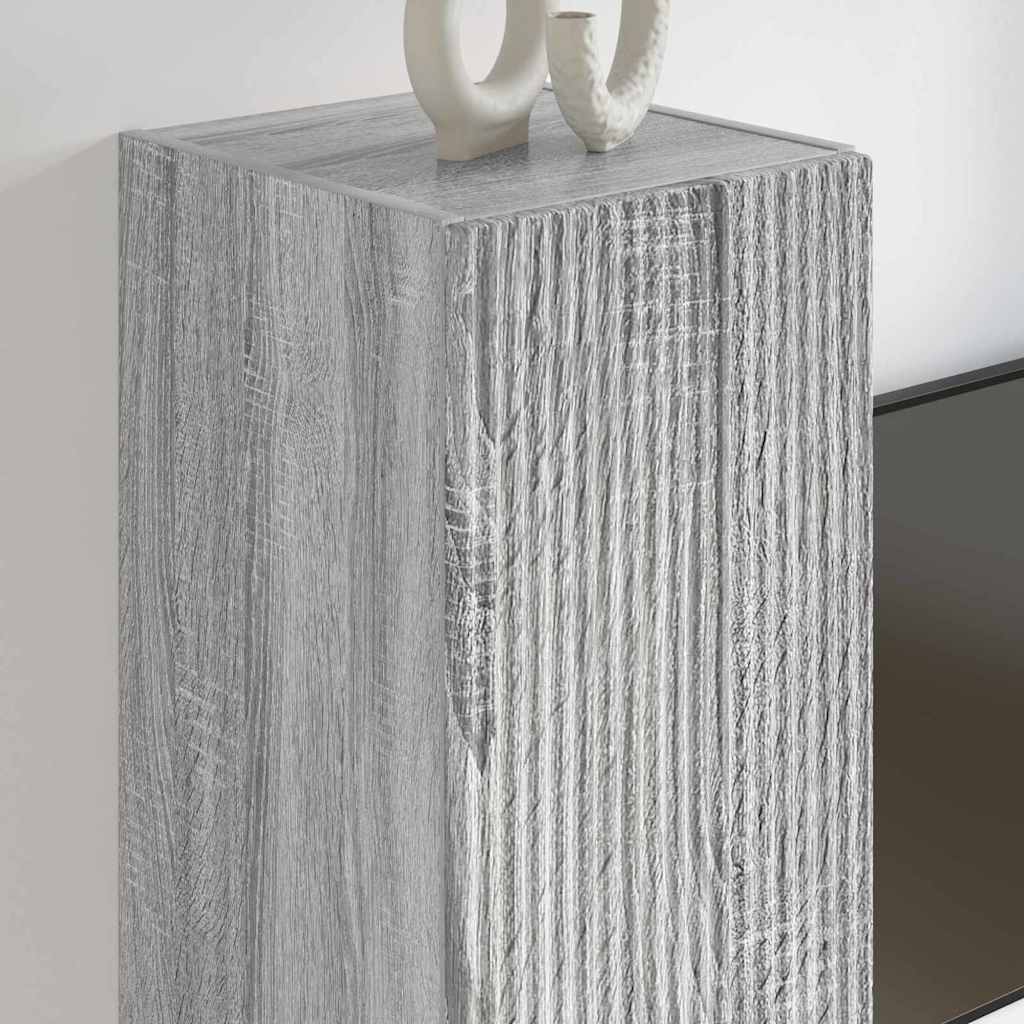 Meuble TV mural 2 pcs Gris Sonoma 30 x 31 x 100 cm - XIOS