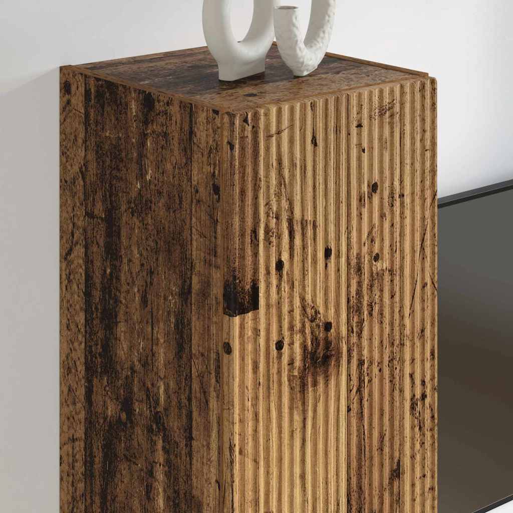 Meuble TV mural 2 pcs Bois Ancien 30 x 31 x 100 cm - XIOS