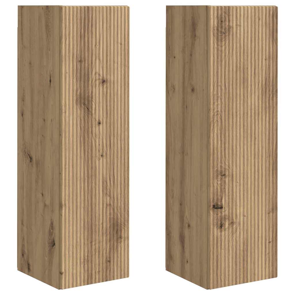 Meuble TV mural 2 pcs Chêne artisan 30 x 31 x 100 cm - XIOS