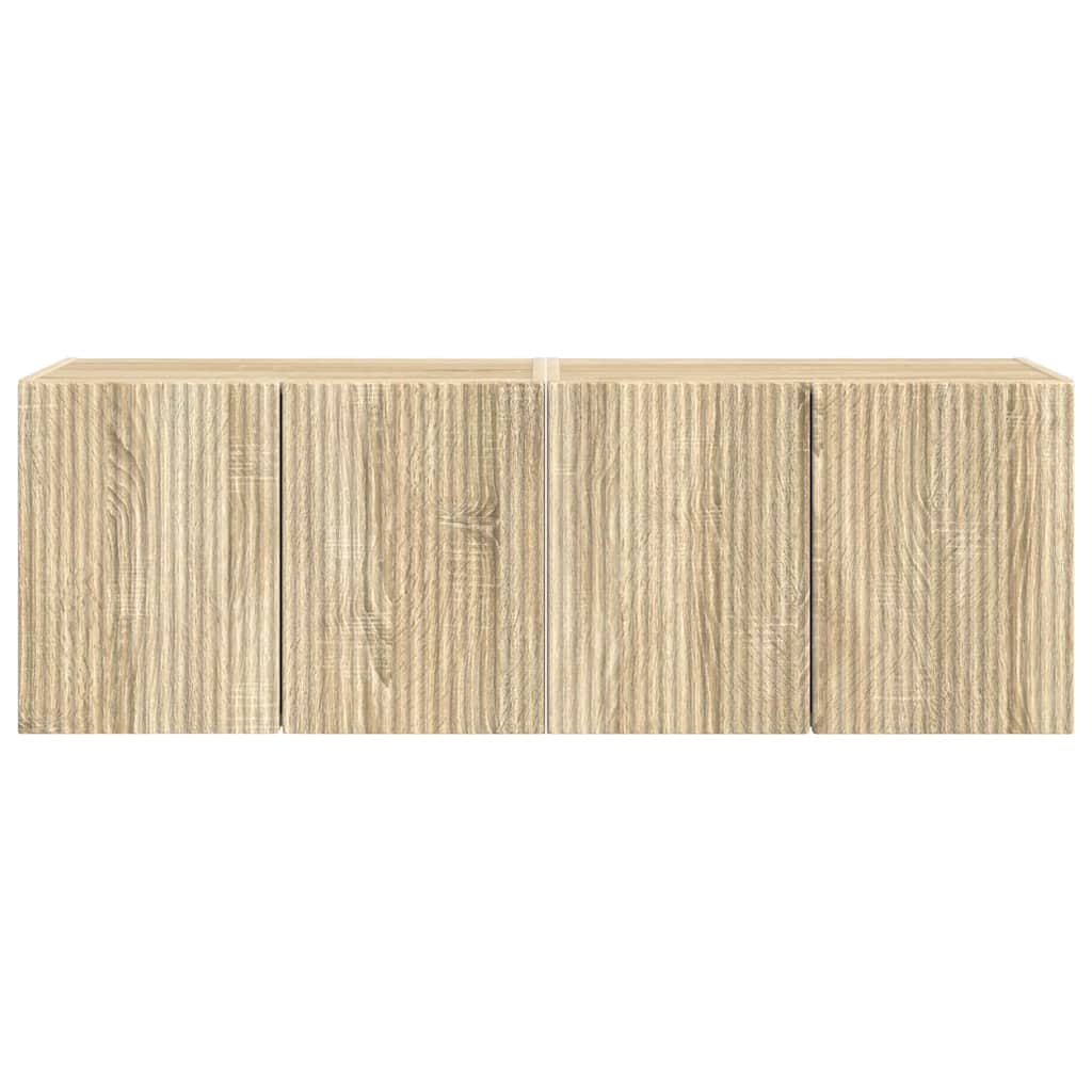 Meuble TV mural 2 pcs Chêne Sonoma 59,5 x 31 x 40 cm - XIOS