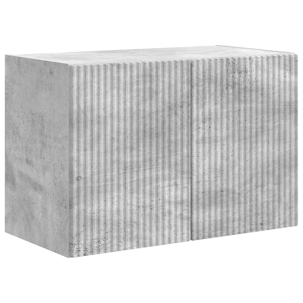 Meuble TV mural Gris béton 59,5 x 31 x 40 cm Bois d'ingénierie - XIOS