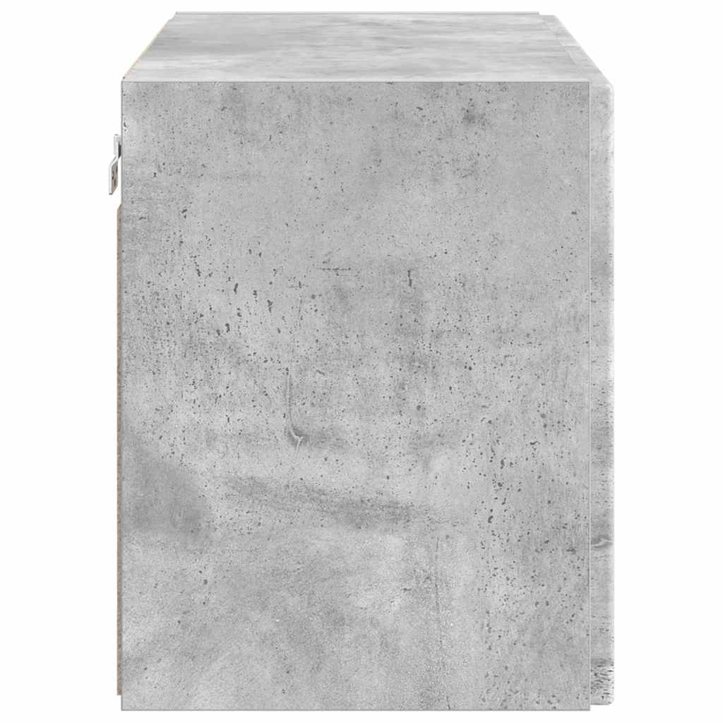 Meuble TV mural Gris béton 59,5 x 31 x 40 cm Bois d'ingénierie - XIOS