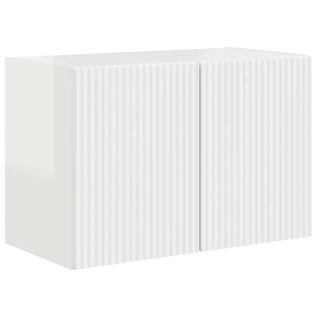 Meuble TV mural Montage mural Blanc brillant 59,5 x 31 x 40 cm - XIOS