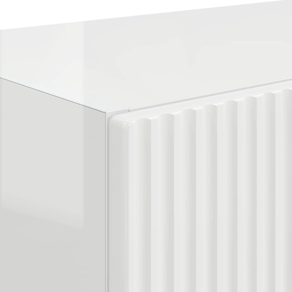 Meuble TV mural 2 pcs Blanc brillant 59,5 x 31 x 40 cm - XIOS