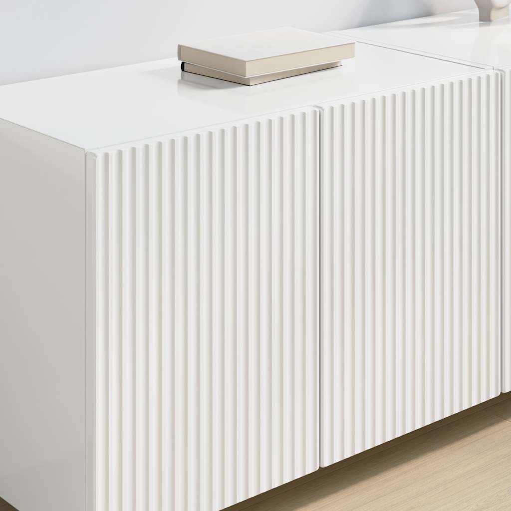 Meuble TV mural 2 pcs Blanc brillant 59,5 x 31 x 40 cm - XIOS