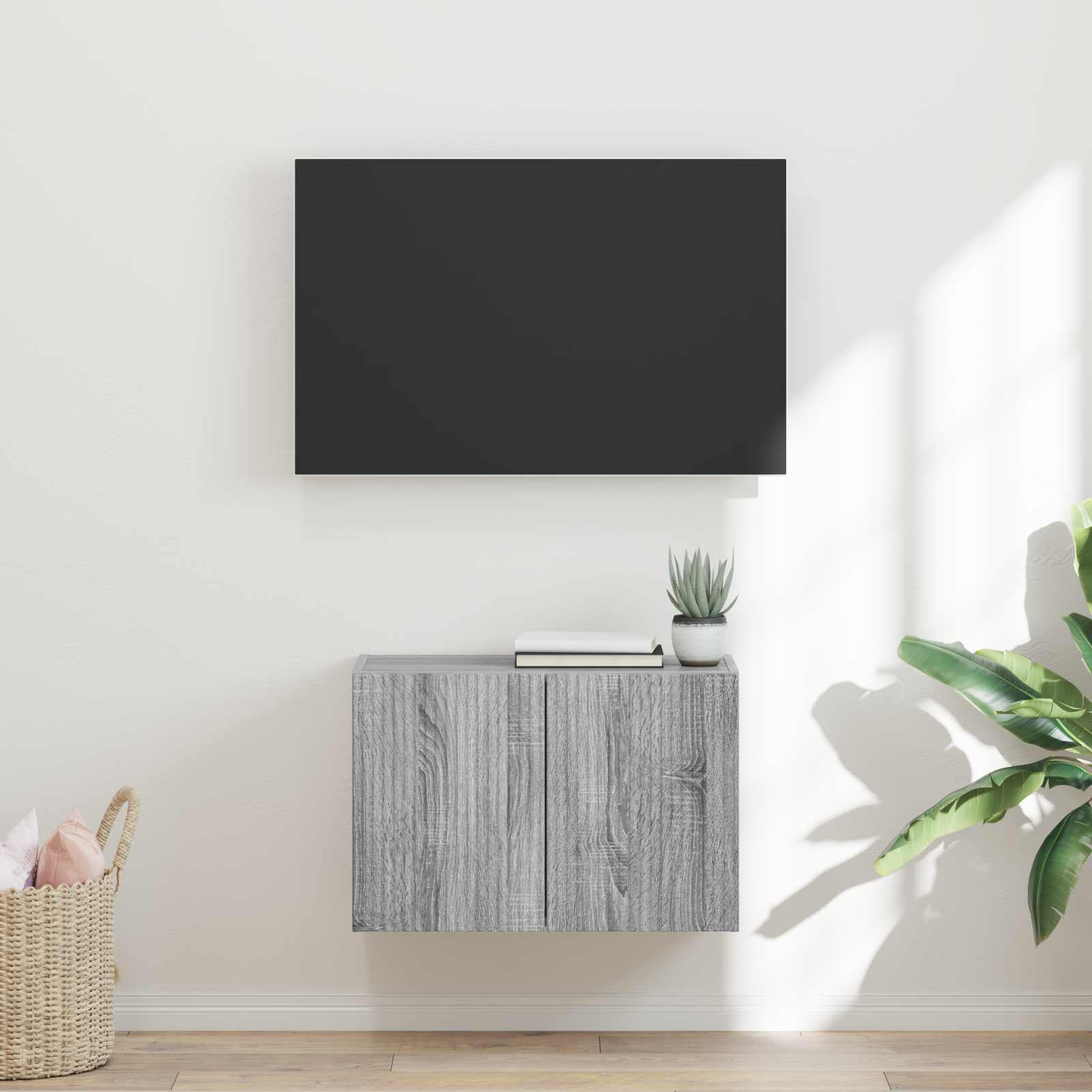 Meuble TV mural Gris Sonoma 59,5 x 31 x 40 cm Bois d'ingénierie - XIOS