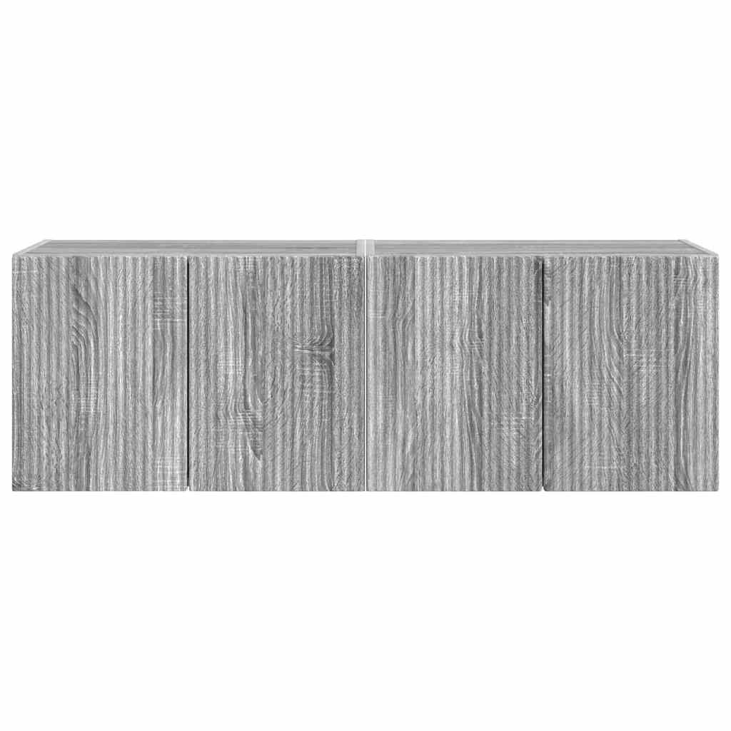 Meuble TV mural 2 pcs Gris Sonoma 59,5 x 31 x 40 cm - XIOS