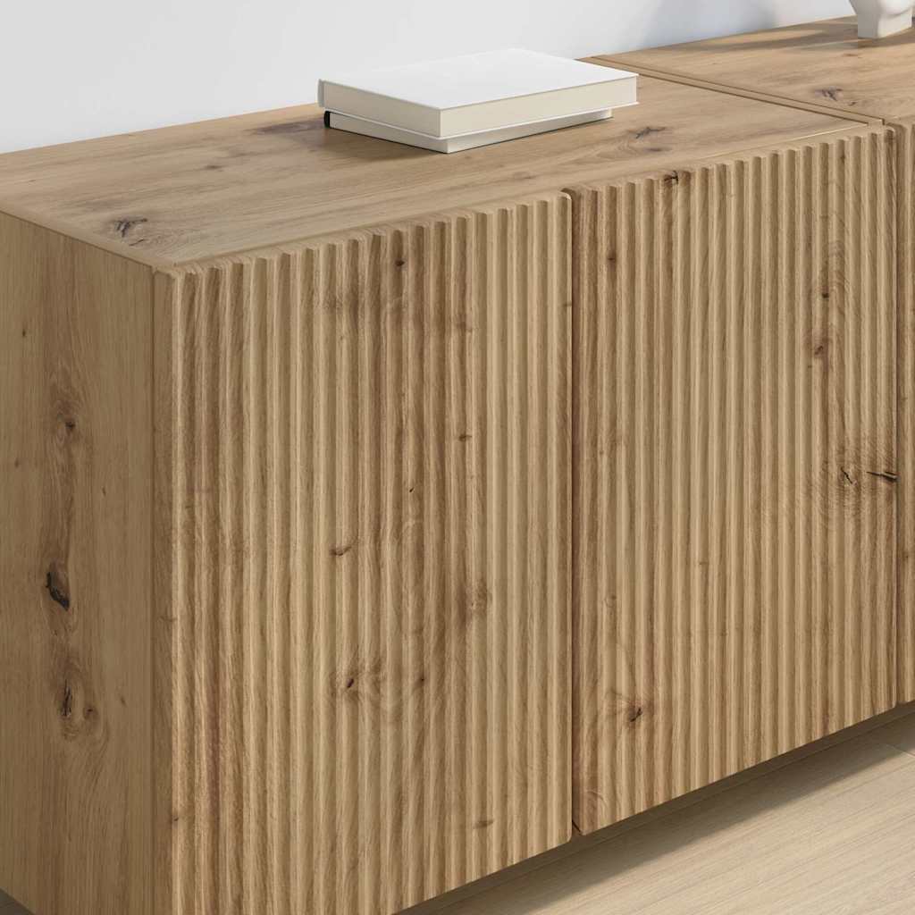 Meuble TV mural 2 pcs Chêne artisanal 59,5 x 31 x 40 cm - XIOS