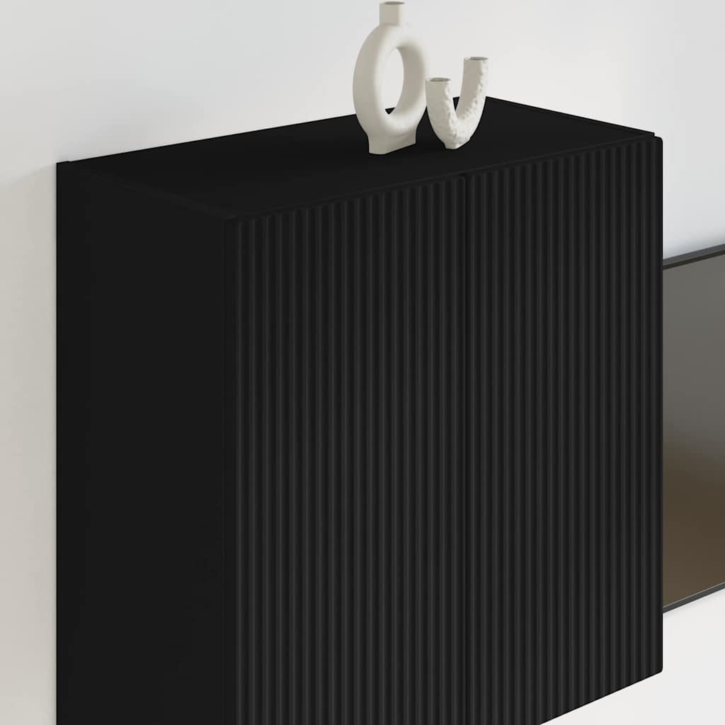 Meuble TV mural Noir 59,5 x 31 x 60 cm Bois d'ingénierie - XIOS