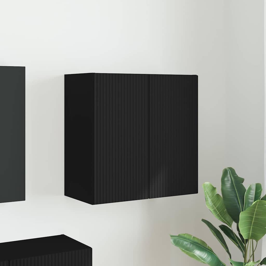 Meuble TV mural Noir 59,5 x 31 x 60 cm Bois d'ingénierie - XIOS