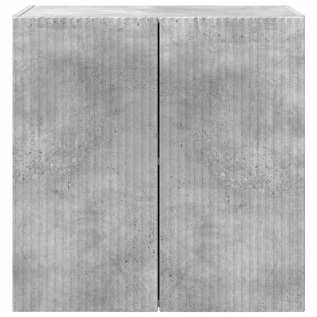 Meuble TV mural Gris béton 59,5 x 31 x 60 cm Bois d'ingénierie - XIOS