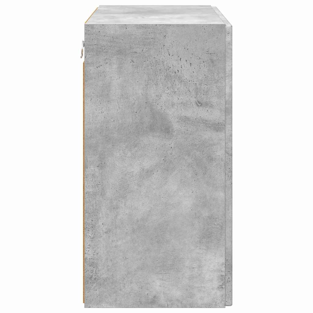 Meuble TV mural Gris béton 59,5 x 31 x 60 cm Bois d'ingénierie - XIOS
