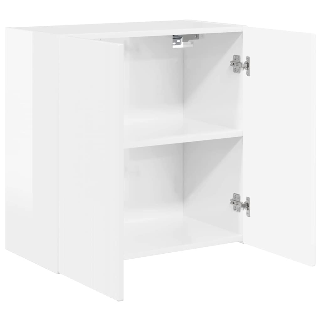 Meuble TV mural Montage mural Blanc brillant 59,5 x 31 x 60 cm - XIOS