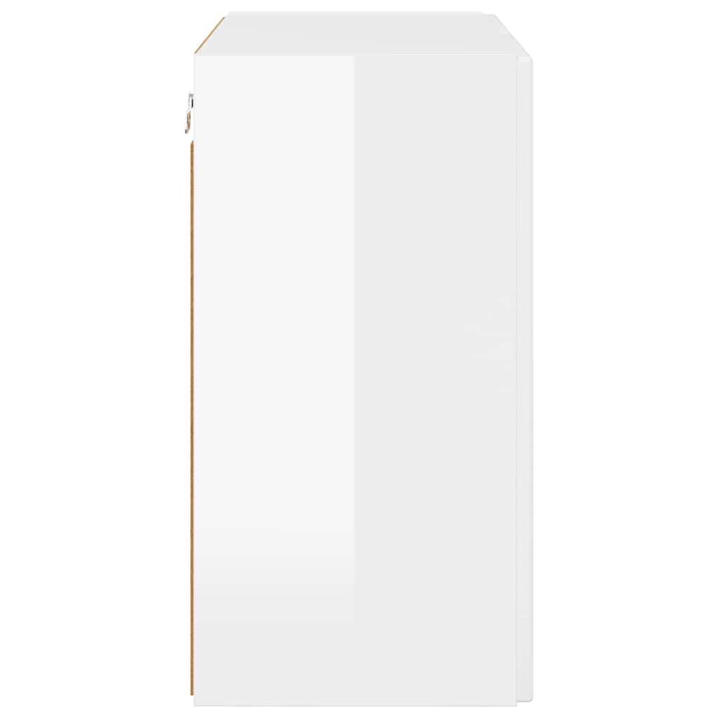 Meuble TV mural Montage mural Blanc brillant 59,5 x 31 x 60 cm - XIOS