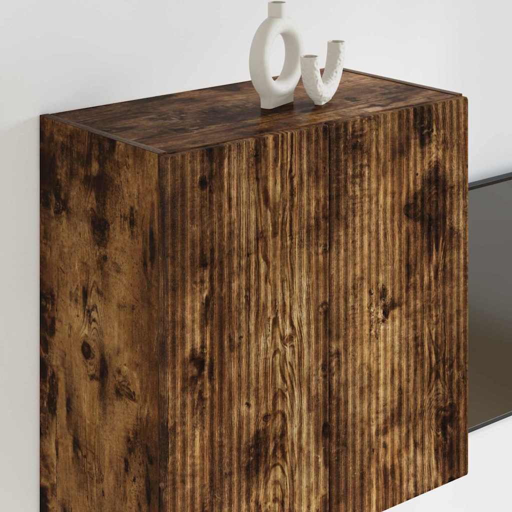 Meuble TV mural Chêne fumé 59,5 x 31 x 60 cm Bois d'ingénierie - XIOS