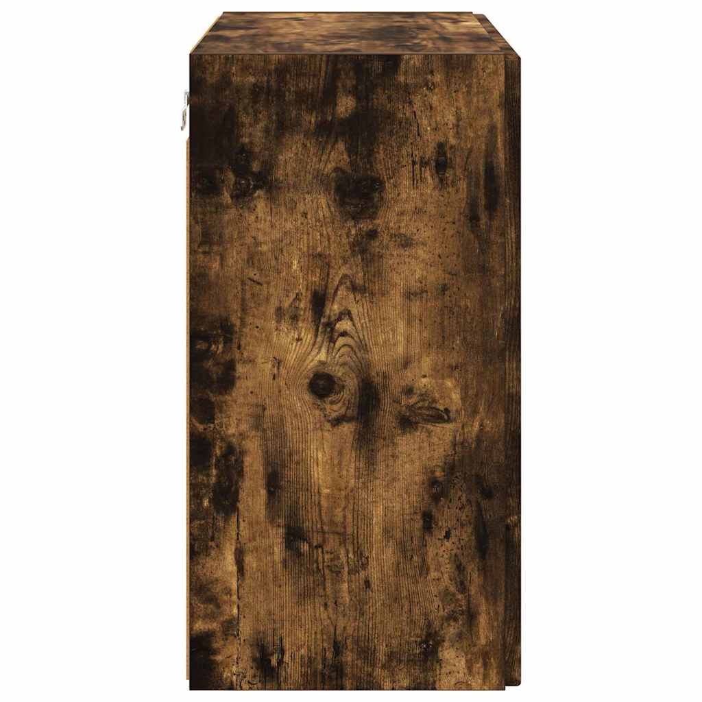 Meuble TV mural Chêne fumé 59,5 x 31 x 60 cm Bois d'ingénierie - XIOS