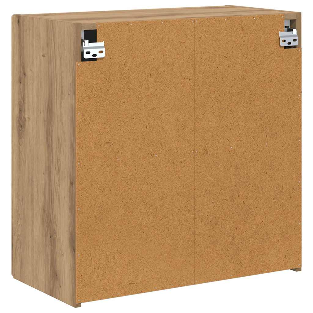 Meuble TV mural Montage mural Chêne artisanal 59,5 x 31 x 60 cm - XIOS