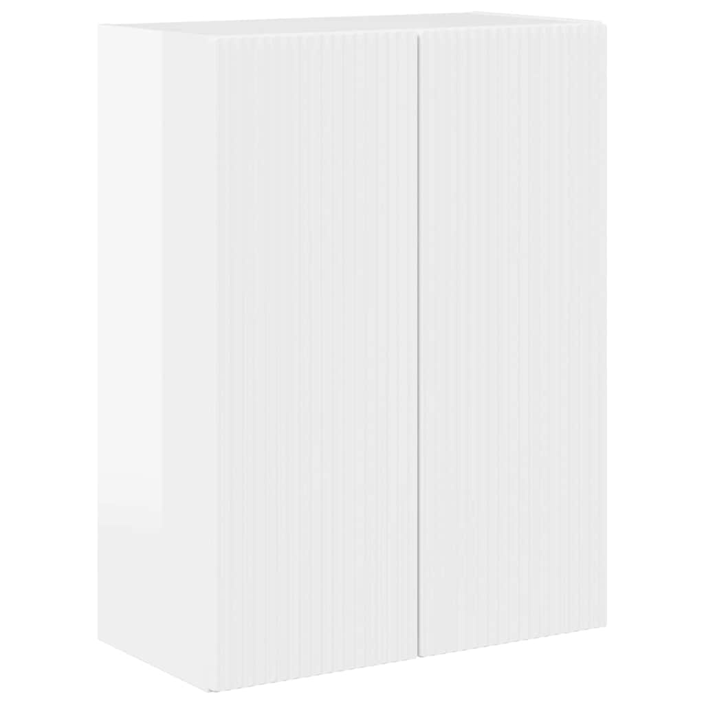 Meuble TV mural Montage mural Blanc brillant 59,5 x 31 x 80 cm - XIOS