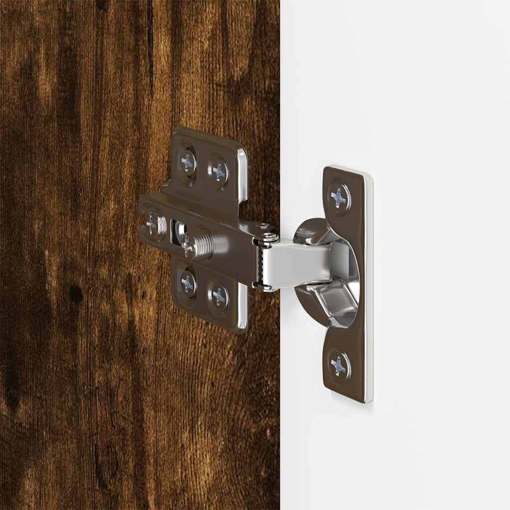 Meuble TV mural Chêne fumé 59,5 x 31 x 80 cm Bois d'ingénierie - XIOS