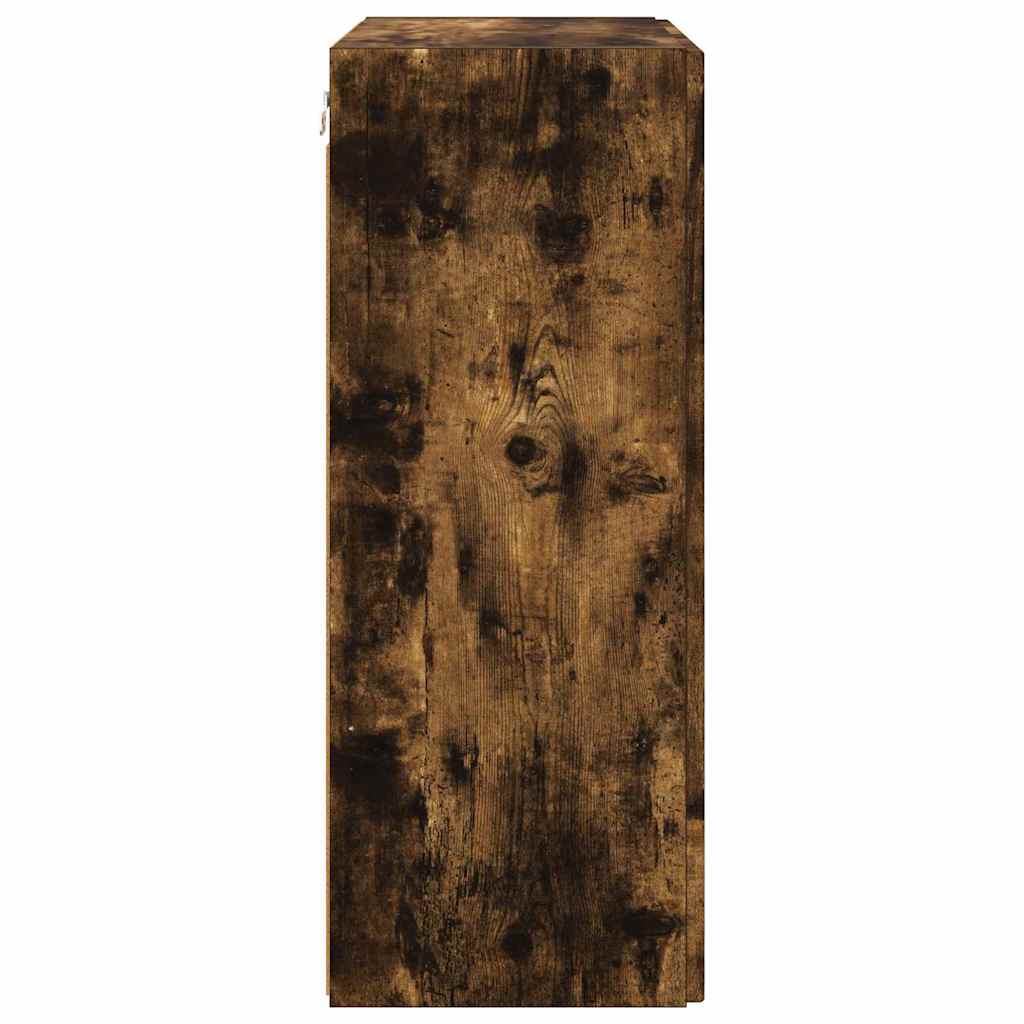 Meuble TV mural Chêne fumé 59,5 x 31 x 80 cm Bois d'ingénierie - XIOS