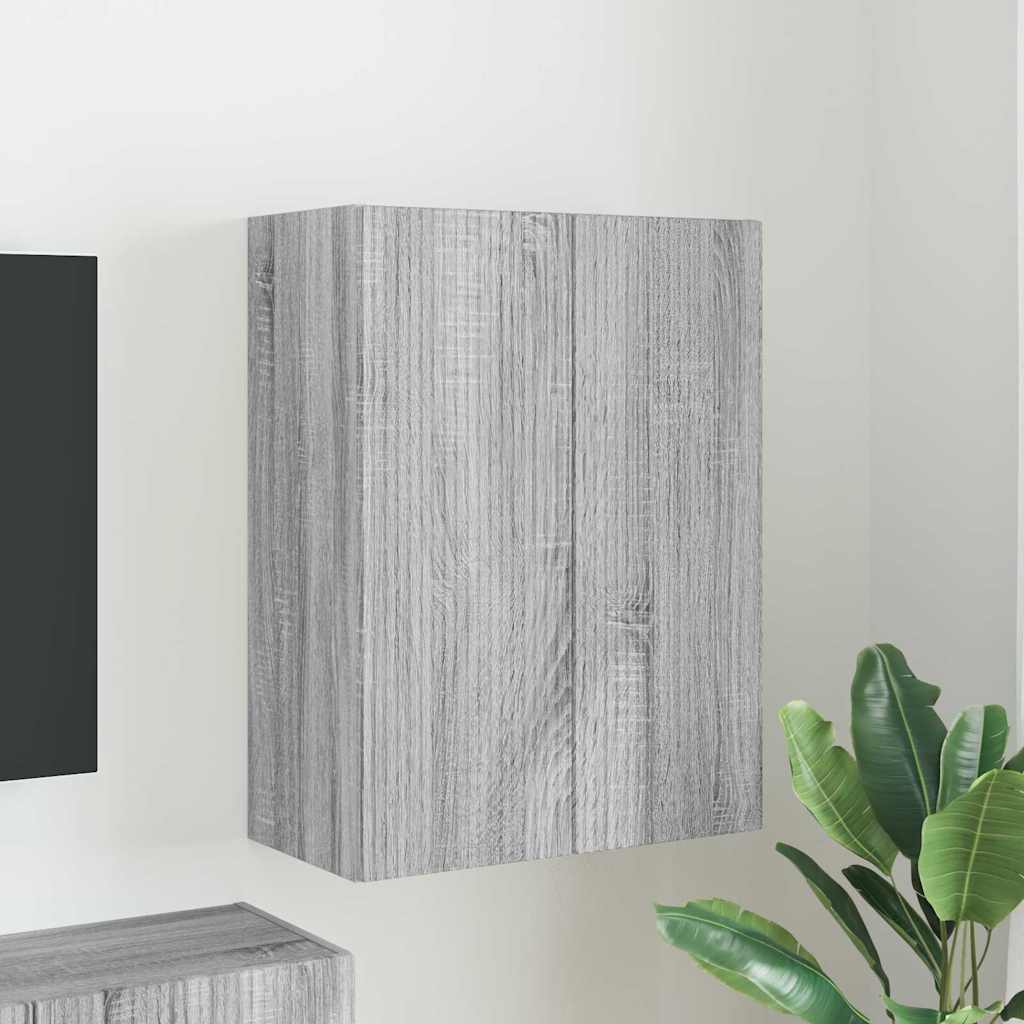 Meuble TV mural Gris Sonoma 59,5 x 31 x 80 cm Bois d'ingénierie - XIOS