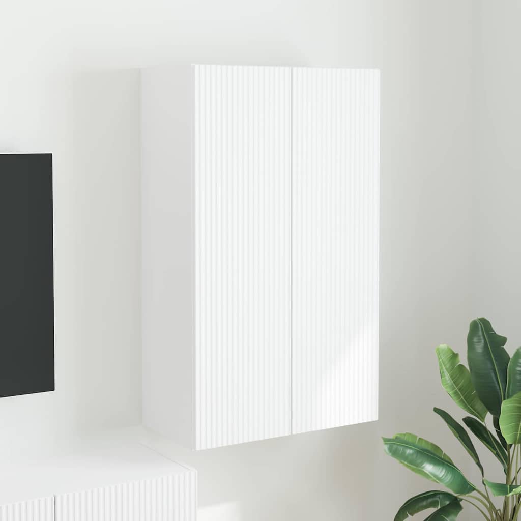 Meuble TV mural Blanc 59,5 x 31 x 100 cm Bois d'ingénierie - XIOS