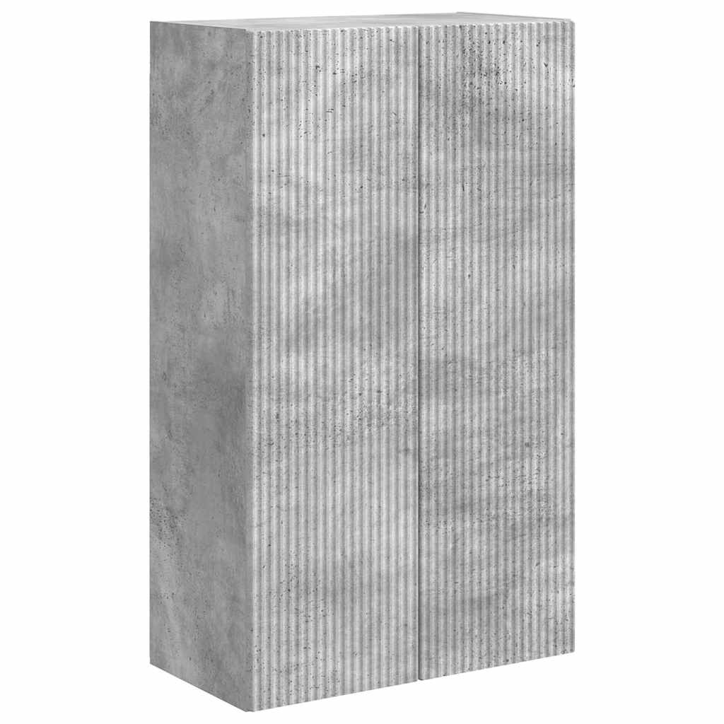 Meuble TV mural Gris béton 59,5 x 31 x 100 cm Bois d'ingénierie - XIOS