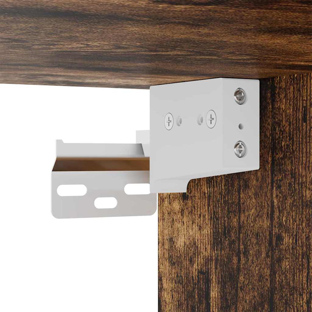 Meuble TV mural Chêne fumé 59,5 x 31 x 100 cm Bois d'ingénierie - XIOS