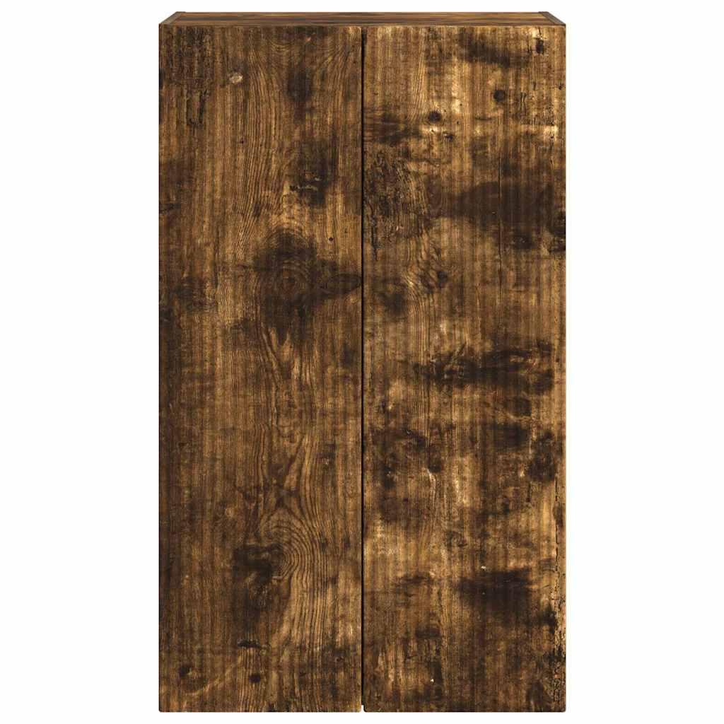 Meuble TV mural Chêne fumé 59,5 x 31 x 100 cm Bois d'ingénierie - XIOS