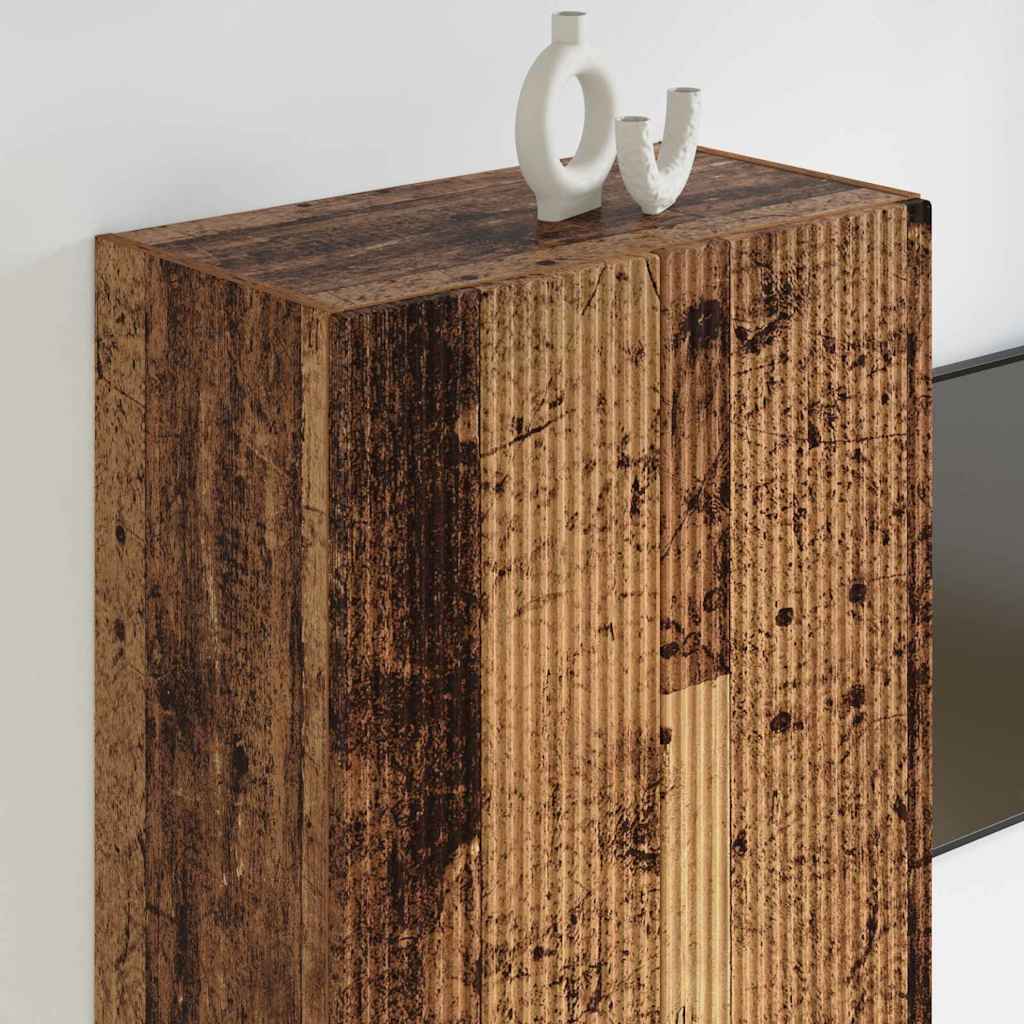 Meuble TV mural Montage mural Bois Ancien 59,5 x 31 x 100 cm - XIOS