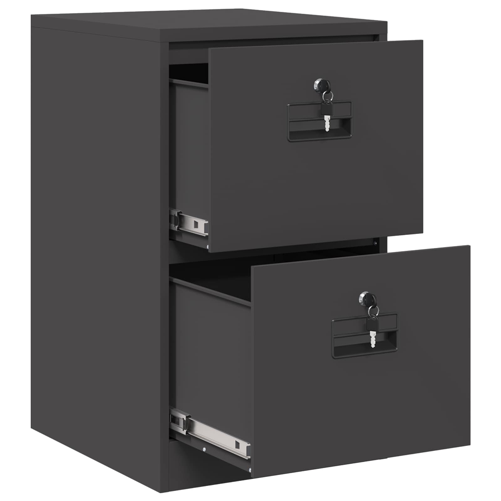 Cabinet de Dossier Noir 44 x 50 x 106.5 cm Acier Laminé à Froid - XIOS