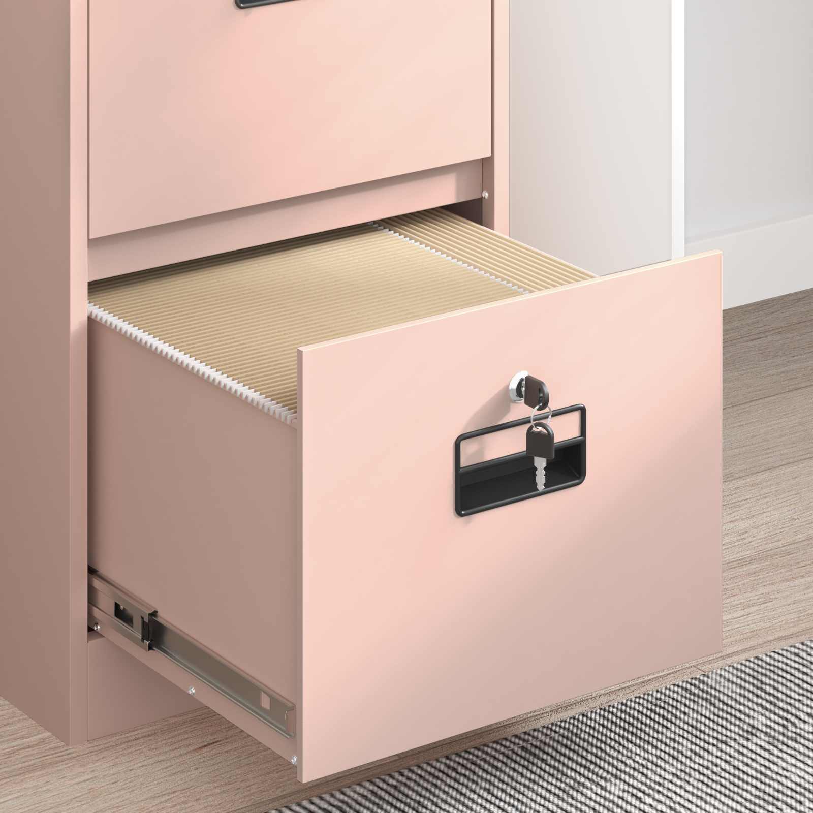 Cabinet de Dossier Rose 44 x 50 x 106.5 cm Acier Laminé à Froid - XIOS