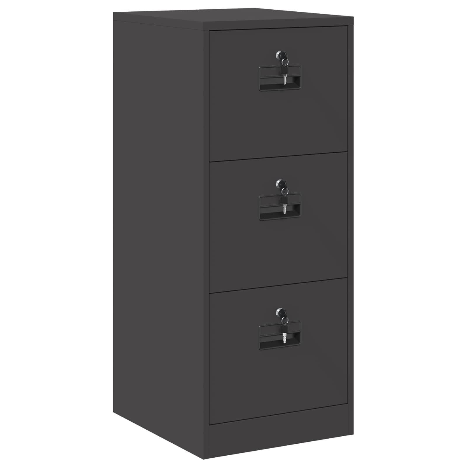 Cabinet de Dossier Noir 44 x 50 x 106.5 cm Acier Laminé à Froid - XIOS