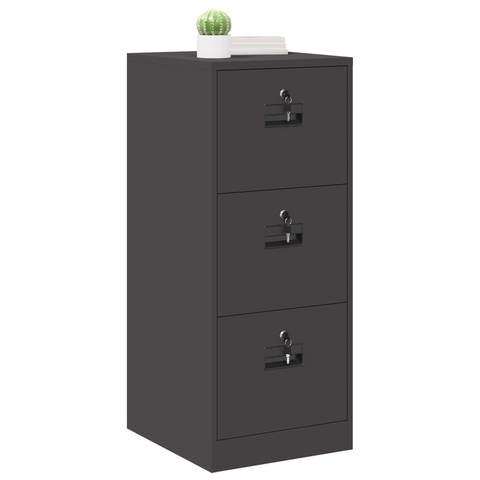 Cabinet de Dossier Noir 44 x 50 x 106.5 cm Acier Laminé à Froid - XIOS