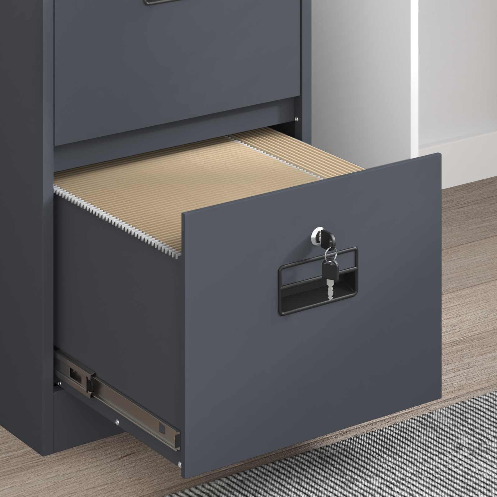 Cabinet de Dossier avec tiroir Anthracite 44 x 50 x 106.5 cm - XIOS