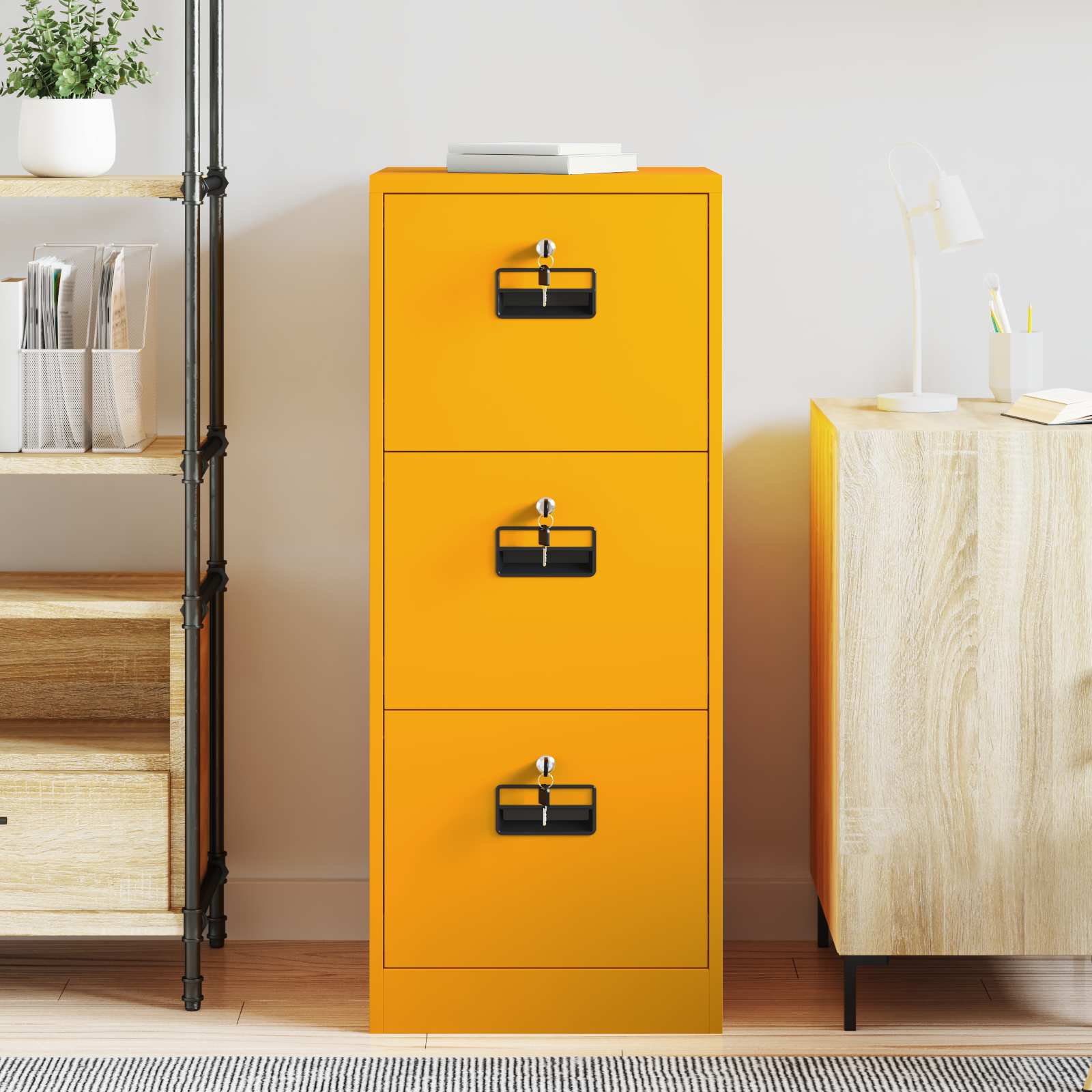 Cabinet de Dossier Jaune moutarde 44 x 50 x 106.5 cm - XIOS