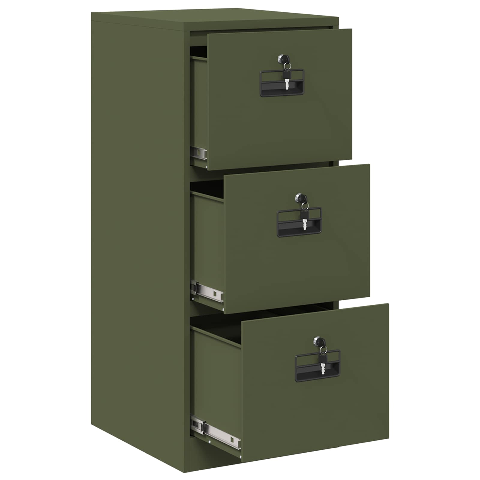 Cabinet de Dossier avec tiroir Vert olive 44 x 50 x 106.5 cm - XIOS