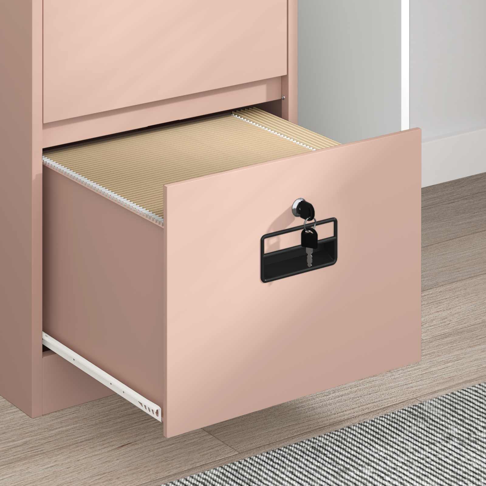 Cabinet de Dossier Rose 44 x 50 x 106.5 cm Acier Laminé à Froid - XIOS