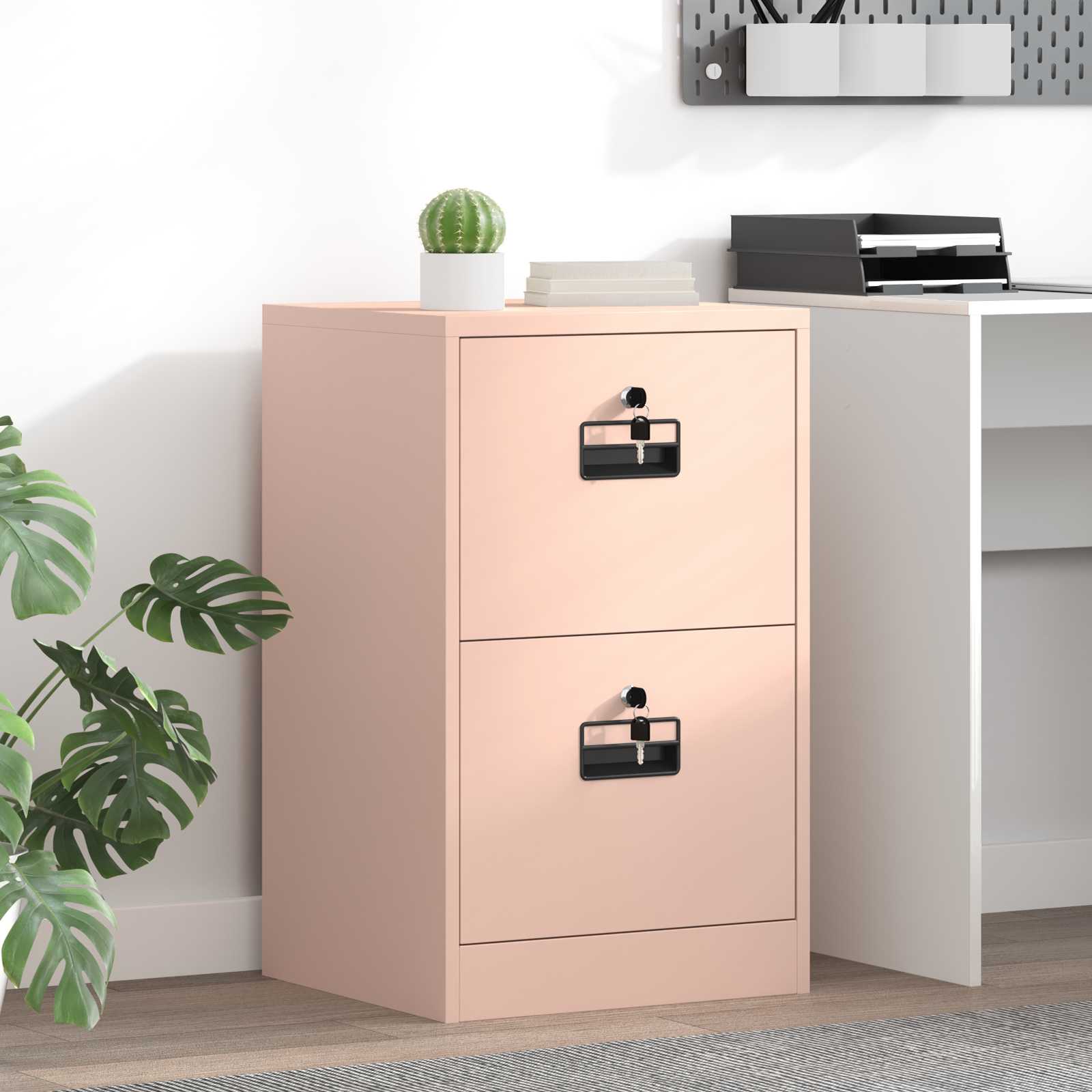 Cabinet de Dossier Rose 44 x 50 x 106.5 cm Acier Laminé à Froid - XIOS