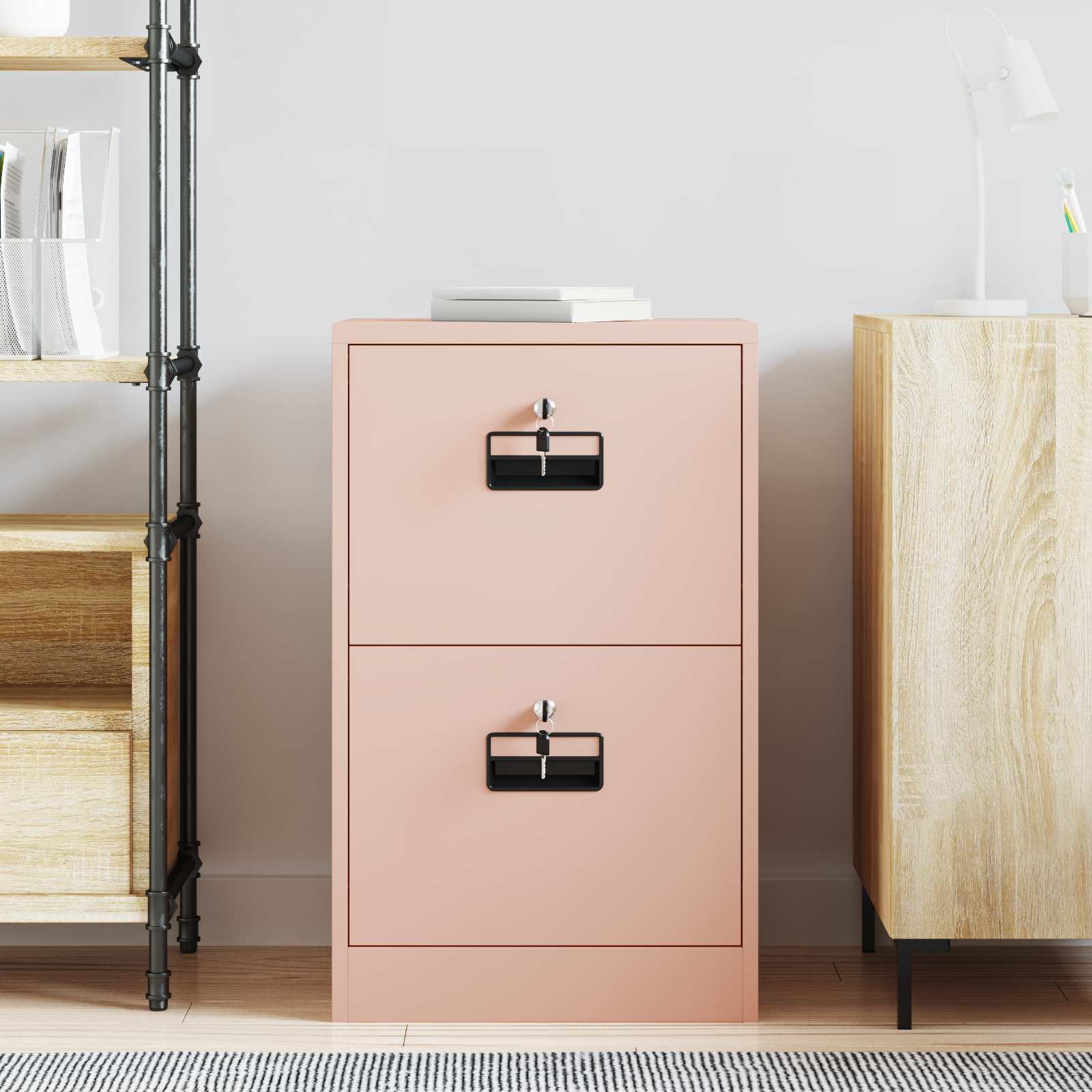 Cabinet de Dossier Rose 44 x 50 x 106.5 cm Acier Laminé à Froid - XIOS
