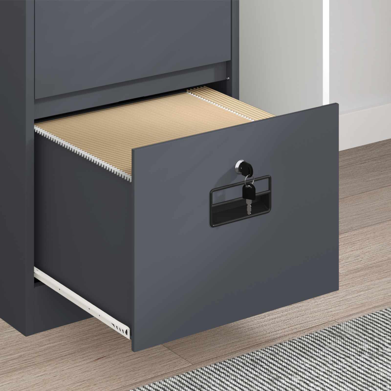 Cabinet de Dossier avec tiroir Anthracite 44 x 50 x 106.5 cm - XIOS