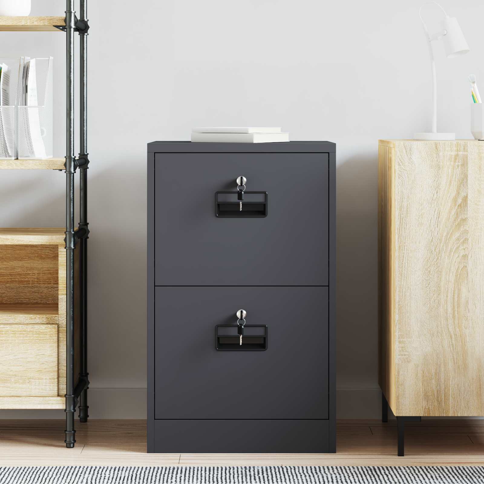 Cabinet de Dossier avec tiroir Anthracite 44 x 50 x 106.5 cm - XIOS