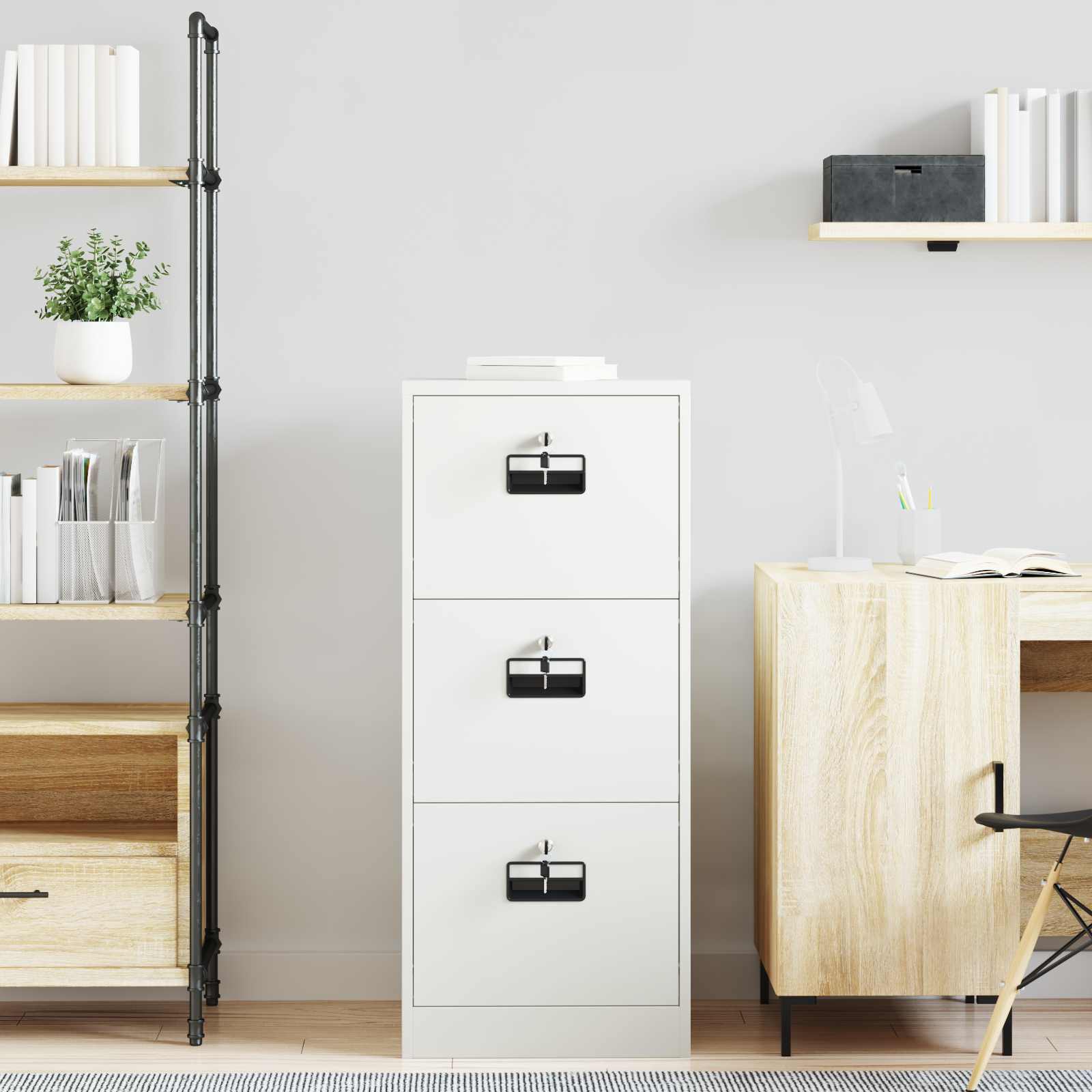 Cabinet de Dossier avec tiroir Blanc 44 x 50 x 106.5 cm - XIOS
